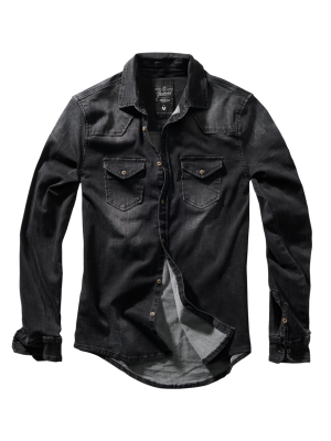 Мъжка дънкова риза в черен цвят Brandit Denim black 
