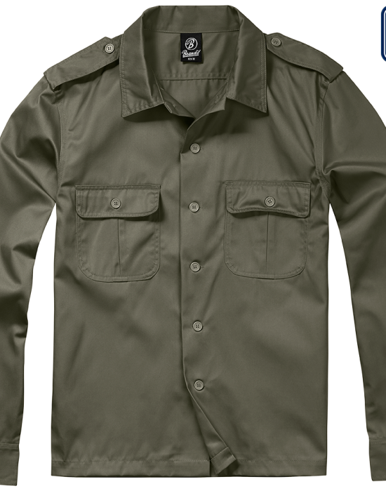 Мъжка риза в цвят маслина Brandit US Shirt, Brandit, Блузи и Ризи - Complex.bg