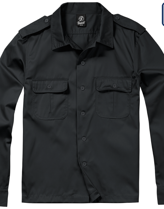 Мъжка риза в черно Brandit US Shirt, Brandit, Блузи и Ризи - Complex.bg