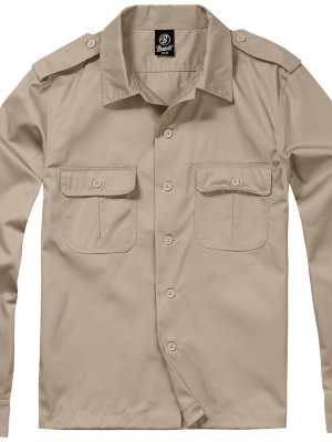 Мъжка риза в бежов цвят Brandit US Shirt