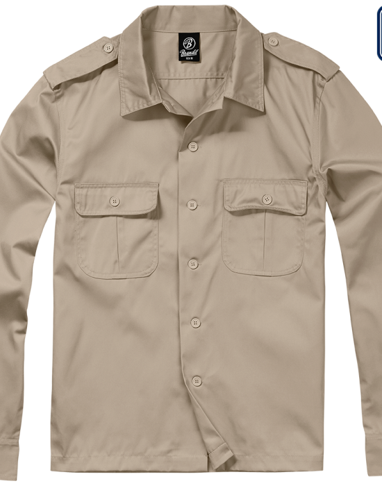 Мъжка риза в бежов цвят Brandit US Shirt, Brandit, Блузи и Ризи - Complex.bg