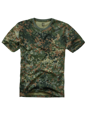 Мъжка изчистена тениска в камуфлажен цвят Brandit flecktarn