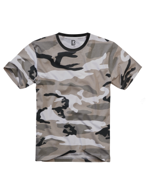 Мъжка изчистена тениска в сив камуфлаж Brandit urban