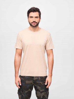 Мъжка изчистена тениска в бежов цвят Brandit Мъжка изчистена тениска в бежов цвят Brandit