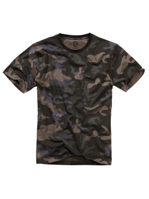 Мъжка изчистена тениска в тъмен камуфлаж Brandit