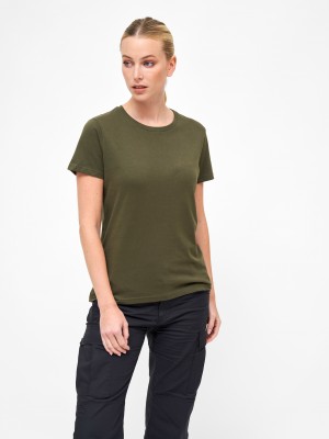 Дамска изчистена тениска в масленозелен цвят Brandit 