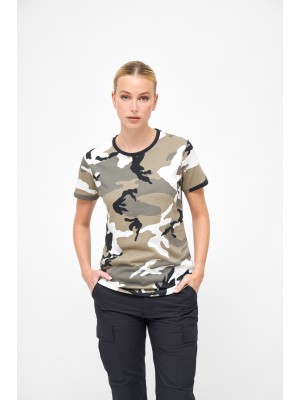 Дамска тениска в камуфлажен десен Brandit urban