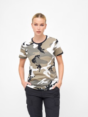 Дамска тениска в камуфлажен десен Brandit urban