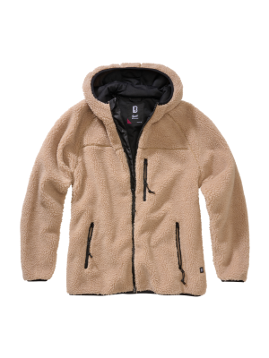Дамско пухкаво яке в цвят камел Brandit Teddyfleecejacket