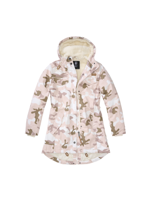 Дамска парка в бял камуфлаж Brandit Marsh candy camo