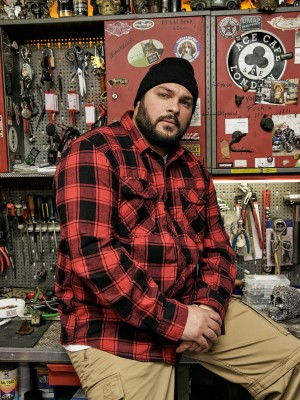 Мъжка карирана риза в червен цвят Brandit Check Shirt red/black