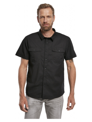 Мъжка риза с къс ръкав в черно Brandit Roadstar