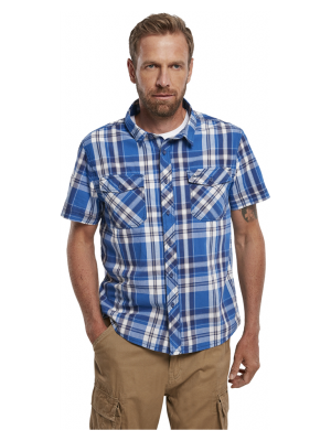Мъжка риза с къс ръкав в син цвят Brandit Roadstar 