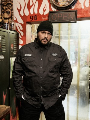 Мъжка риза в черен цвят в макси размери Brandit