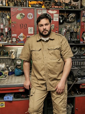 Мъжка риза с къс ръкав в цвят камел Brandit Vintage 