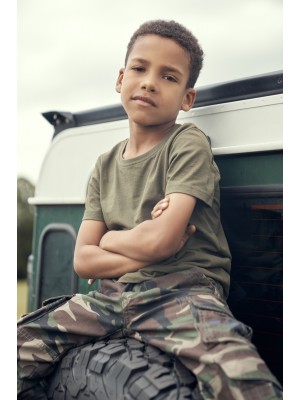 Детска изчистена тениска в масленозелен цвят Brandit