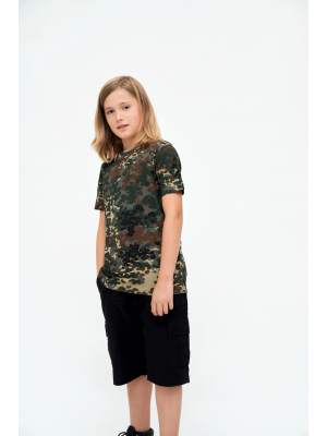 Детска тениска в камуфлажен десен Brandit flecktarn