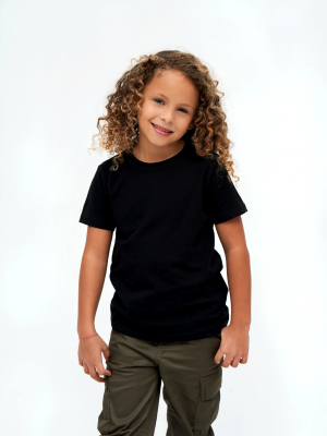 Детска изчистена тениска в черен цвят Brandit