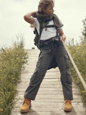 Детска изчистена тениска в бял цвят Brandit 