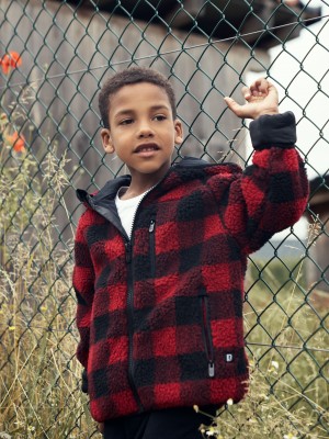 Детско пухкаво карирано яке Brandit Teddyfleecejacket