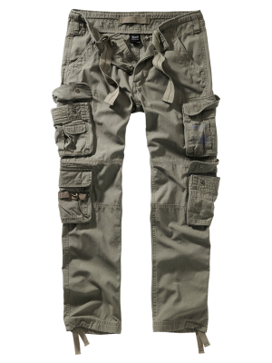 Мъжки втален карго панталон в цвят маслина Brandit Pure Slim Fit