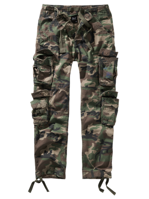 Мъжки карго панталон камуфлаж Brandit Pure Slim Fit woodland