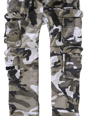 Мъжки карго панталон в светъл камуфлаж Brandit Pure Slim Fit urban