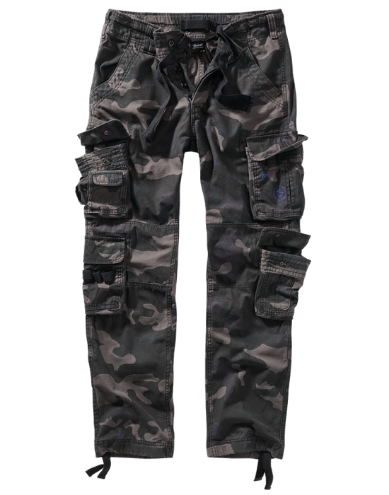 Мъжки втален карго панталон в тъмен камуфлаж Brandit Pure Slim Fit, Brandit, Панталони - Complex.bg