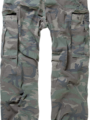 Мъжки карго панталони в зелен камуфлаж Brandit M65 woodland