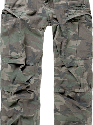 Мъжки карго панталони в зелен камуфлаж Brandit M65 woodland