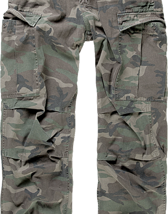 Мъжки карго панталони в зелен камуфлаж Brandit M65 woodland, Brandit, Панталони - Complex.bg