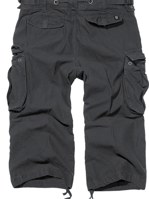 Мъжки 3/4 карго панталони в черно Brandit