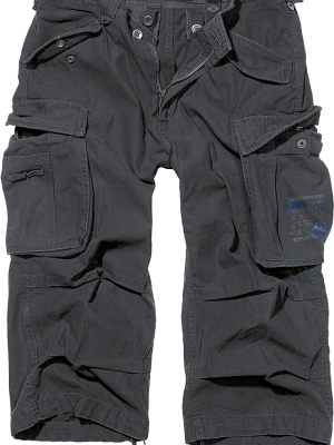 Мъжки 3/4 карго панталони в черно Brandit