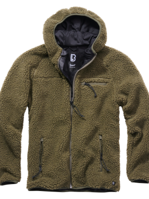 Мъжко пухкаво яке в цвят маслина Brandit Teddyfleece Worker 