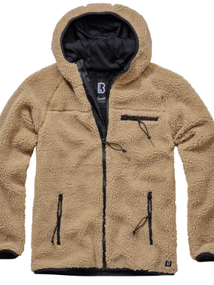 Мъжко пухкаво яке в цвят камел Brandit Teddyfleece Worker 