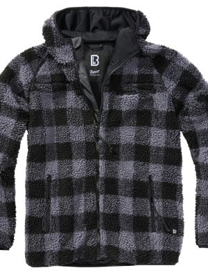 Мъжко карирано яке в сиво Brandit Teddyfleece Worker