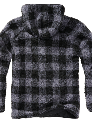 Мъжко карирано яке в сиво Brandit Teddyfleece Worker