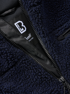 Мъжко пухкаво яке в тъмносин цвят Brandit Teddyfleece Worker