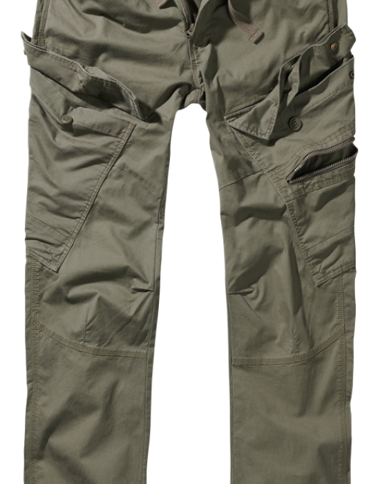Мъжки вталени карго панталони  в цвят маслина Brandit, Brandit, Панталони - Complex.bg