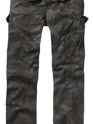 Мъжки вталени карго панталони тъмен камуфлаж Brandit
