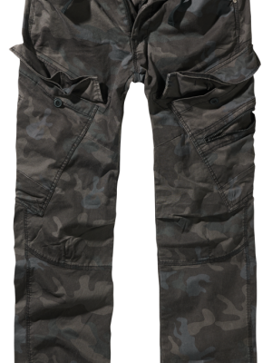 Мъжки вталени карго панталони тъмен камуфлаж Brandit