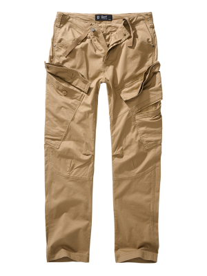 Мъжки вталени карго панталони цвят камел Brandit