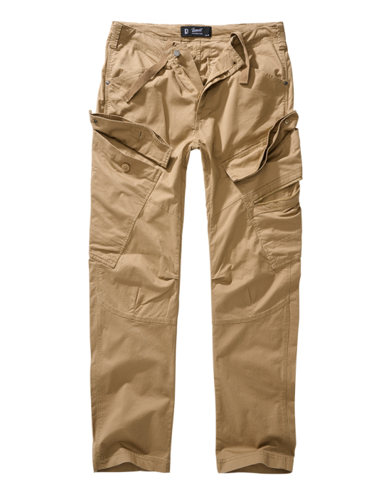 Мъжки вталени карго панталони цвят камел Brandit, Brandit, Панталони - Complex.bg