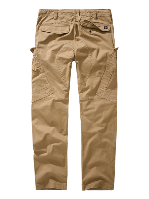 Мъжки вталени карго панталони цвят камел Brandit