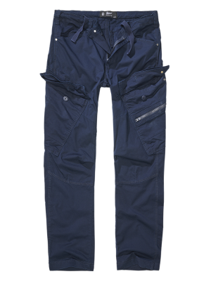 Мъжки вталени карго панталони тъмносин цвят Brandit