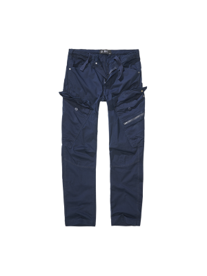 Мъжки вталени карго панталони тъмносин цвят Brandit