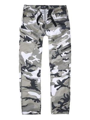 Мъжки вталени карго панталони светъл камуфлаж Brandit urban