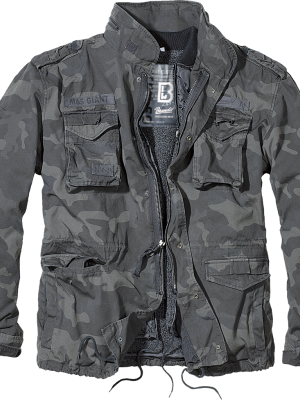 Премиум мъжко яке в тъмен камуфлаж Brandit M65 Giant