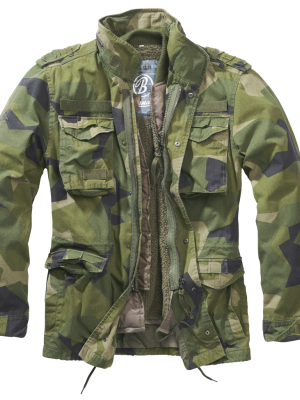 Премиум мъжко яке в зелен камуфлаж Brandit M65 Giant swedisch camo