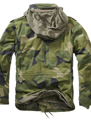 Премиум мъжко яке в зелен камуфлаж Brandit M65 Giant swedisch camo